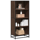 Bookcase 60x35x139 cm engineered wood brown oak-coloured