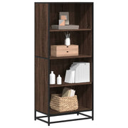 Boekenkast 60x35x139 cm bewerkt hout bruin