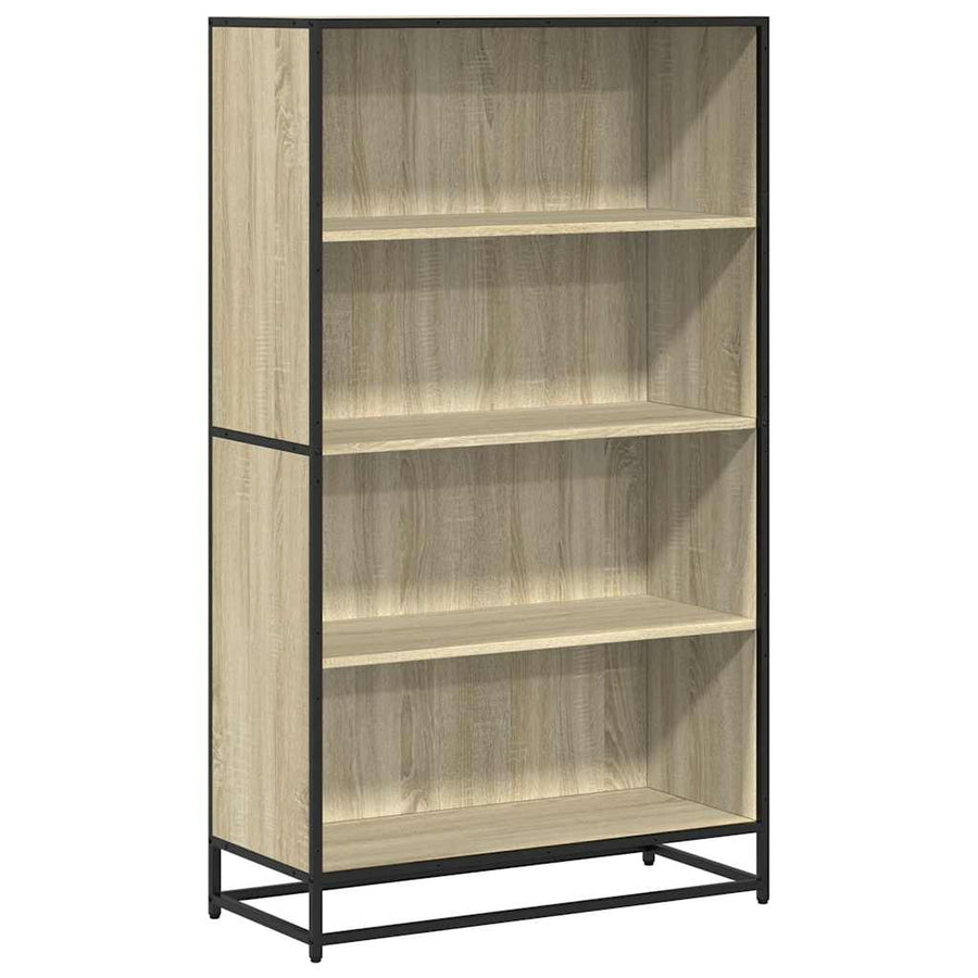 Boekenkast 80,5x35x139 cm bewerkt hout sonoma eikenkleurig