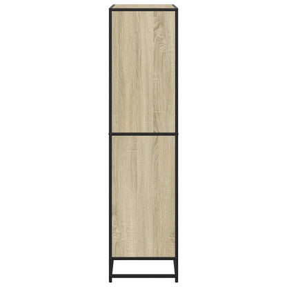 Boekenkast 80,5x35x139 cm bewerkt hout sonoma eikenkleurig