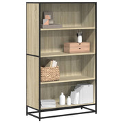 Boekenkast 80,5x35x139 cm bewerkt hout sonoma eiken