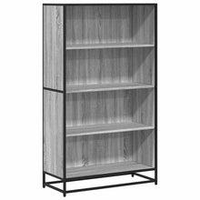 Boekenkast 80,5x35x139 cm bewerkt hout grijs sonoma eikenkleur