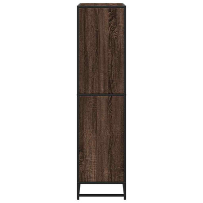 Boekenkast 80,5x35x139 cm bewerkt hout bruin eikenkleurig