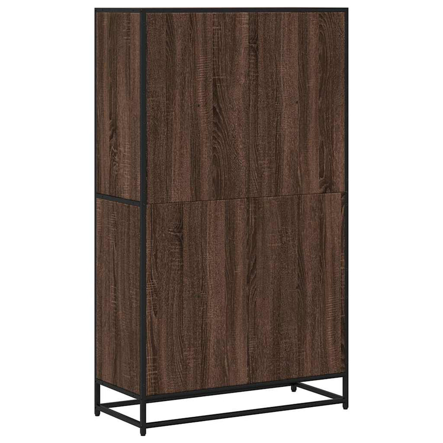 Boekenkast 80,5x35x139 cm bewerkt hout bruin eikenkleurig