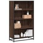 Bookcase 80.5x35x139 cm treated wood brown oak-coloured