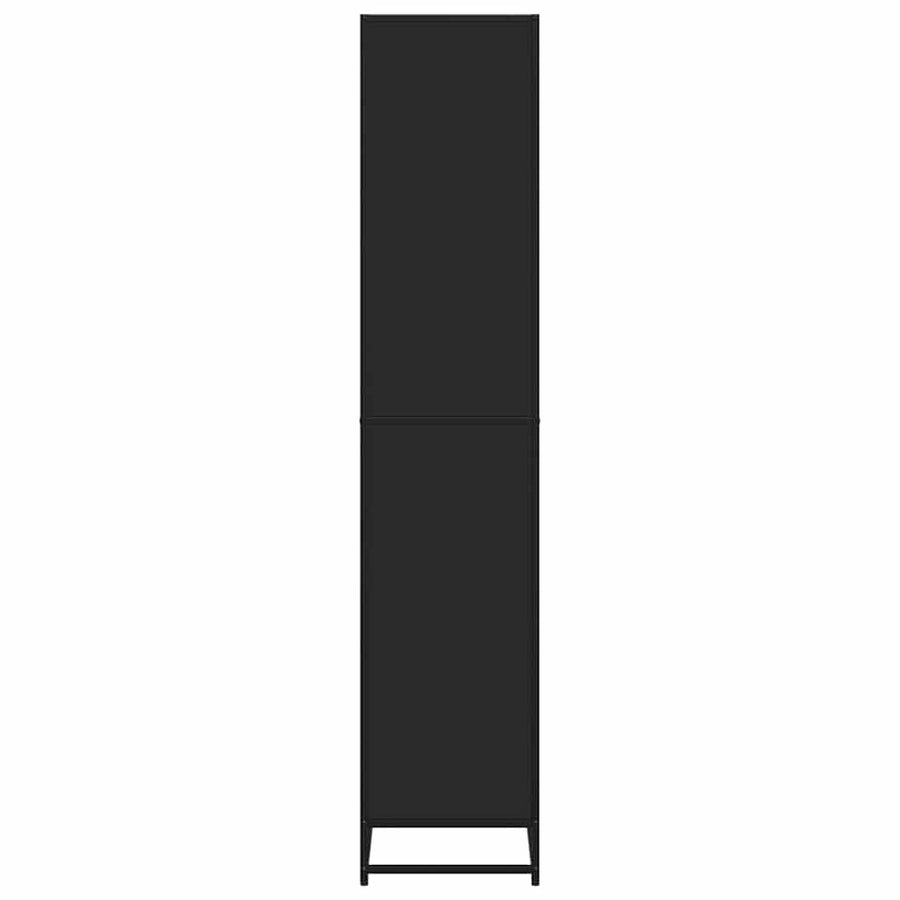 Boekenkast 60x35x170,5 cm bewerkt hout zwart