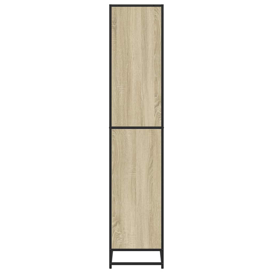 Boekenkast 60x35x170,5 cm bewerkt hout sonoma eikenkleurig