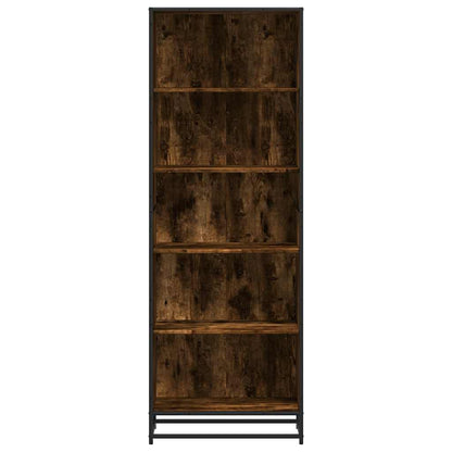 Boekenkast 60x35x170,5 cm bewerkt hout gerookt eikenkleurig