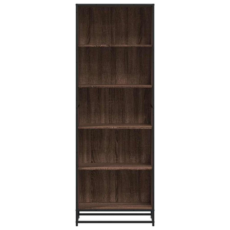 Boekenkast 60x35x170,5 cm bewerkt hout bruin eikenkleurig