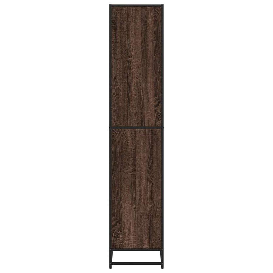 Boekenkast 60x35x170,5 cm bewerkt hout bruin eikenkleurig