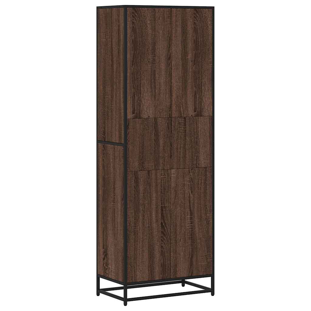 Boekenkast 60x35x170,5 cm bewerkt hout bruin eikenkleurig