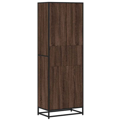 Boekenkast 60x35x170,5 cm bewerkt hout bruin eikenkleurig