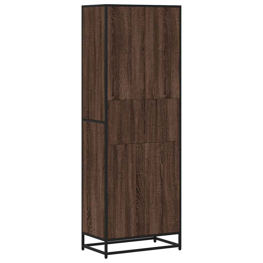 Boekenkast 60x35x170,5 cm bewerkt hout bruin eikenkleurig