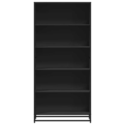 Boekenkast 80,5x35x170,5 cm bewerkt hout zwart