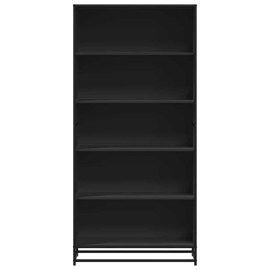 Boekenkast 80,5x35x170,5 cm bewerkt hout zwart