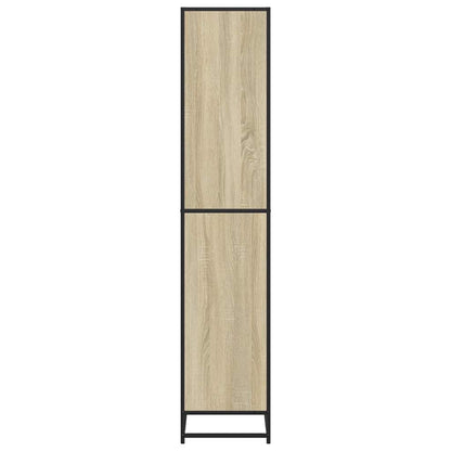 Boekenkast 80,5x35x170,5 cm bewerkt hout sonoma eikenkleurig