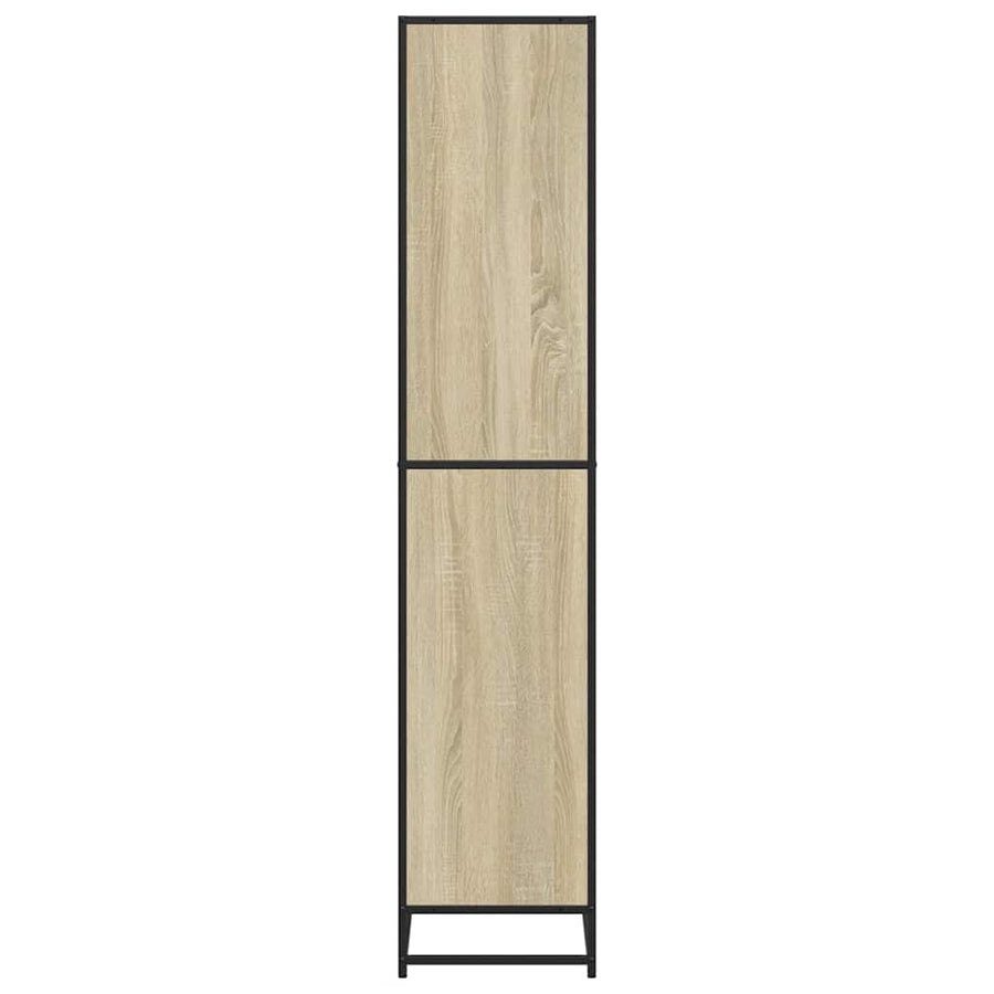 Boekenkast 80,5x35x170,5 cm bewerkt hout sonoma eikenkleurig