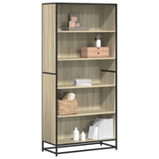 Boekenkast 80,5x35x170,5 cm bewerkt hout sonoma eiken