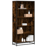 Boekenkast 80,5x35x170,5 cm bewerkt hout gerookt eiken