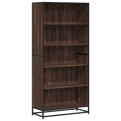 Boekenkast 80,5x35x170,5 cm bewerkt hout bruin eikenkleurig