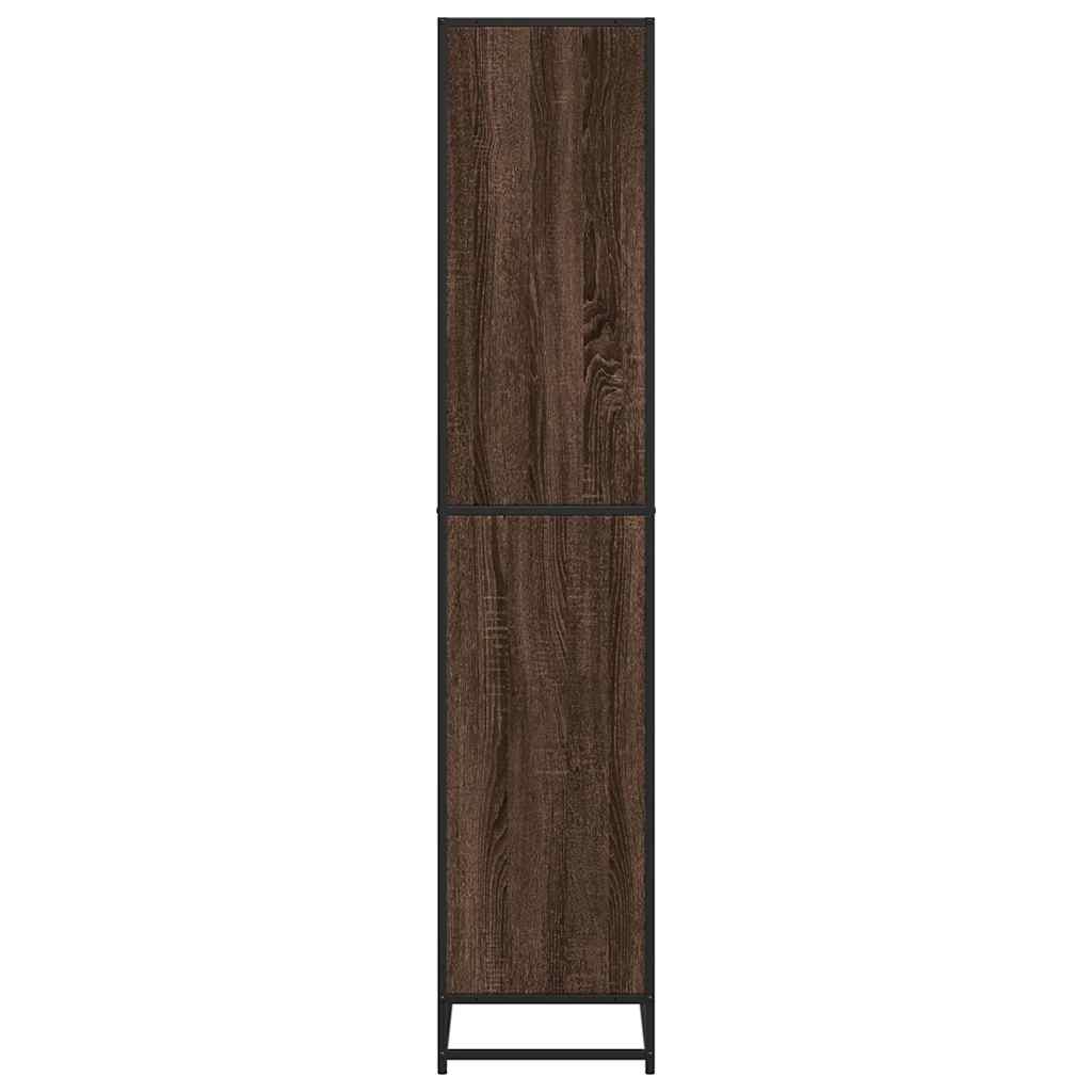 Boekenkast 80,5x35x170,5 cm bewerkt hout bruin eikenkleurig