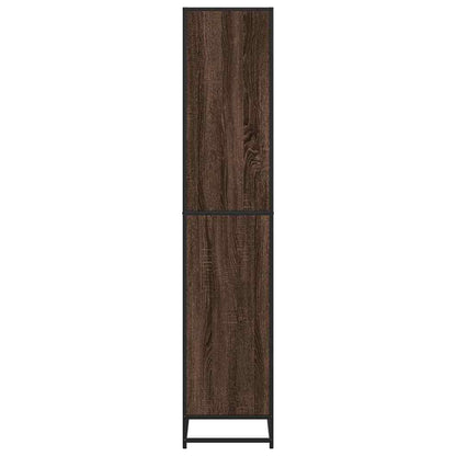 Boekenkast 80,5x35x170,5 cm bewerkt hout bruin eikenkleurig
