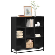 Boekenkast 97,5x33x107,5 cm bewerkt hout metaal zwart