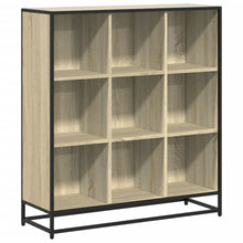 Boekenkast 97,5x33x107,5 cm bewerkt hout en metaal sonoma eiken