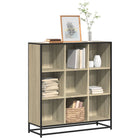 Boekenkast 97,5x33x107,5 cm bewerkt hout metaal