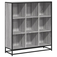 Boekenkast 97,5x33x107,5 cm bewerkt hout en metaal grijs sonoma