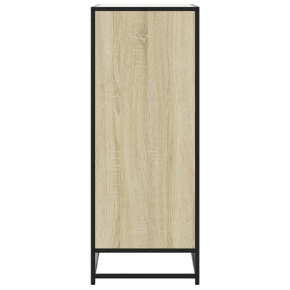 Schoenenkast 75x38x97,5 cm bewerkt hout en metaal sonoma eiken