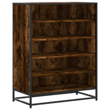 Schoenenkast 75x38x97,5 cm bewerkt hout en metaal gerookt eiken