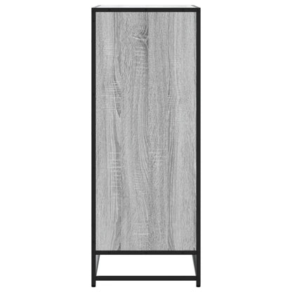 Schoenenkast 75x38x97,5 cm bewerkt hout en metaal grijs sonoma