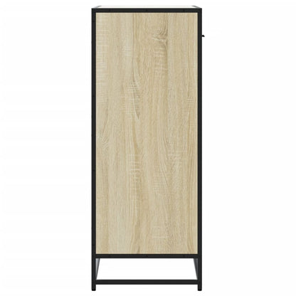 Schoenenkast 75x38x97,5 cm bewerkt hout en metaal sonoma eiken