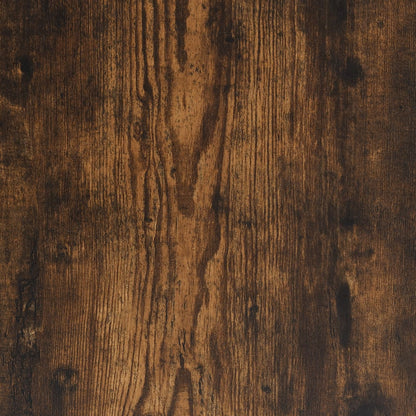 Badkamerkast 35x37,5x188,5 cm hout en metaal gerookt eikenkleur