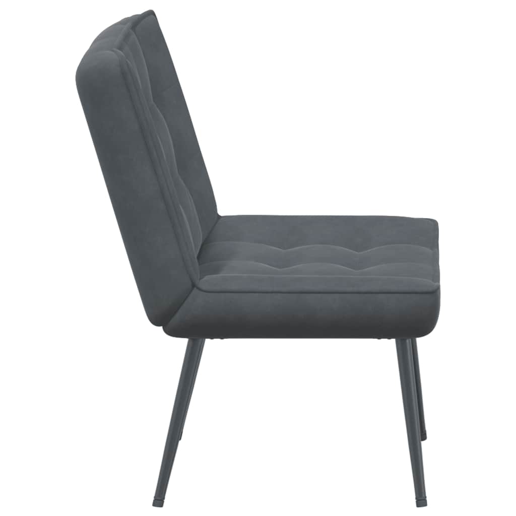 Relaxstoel 64x74x84 cm fluweel donkergrijs