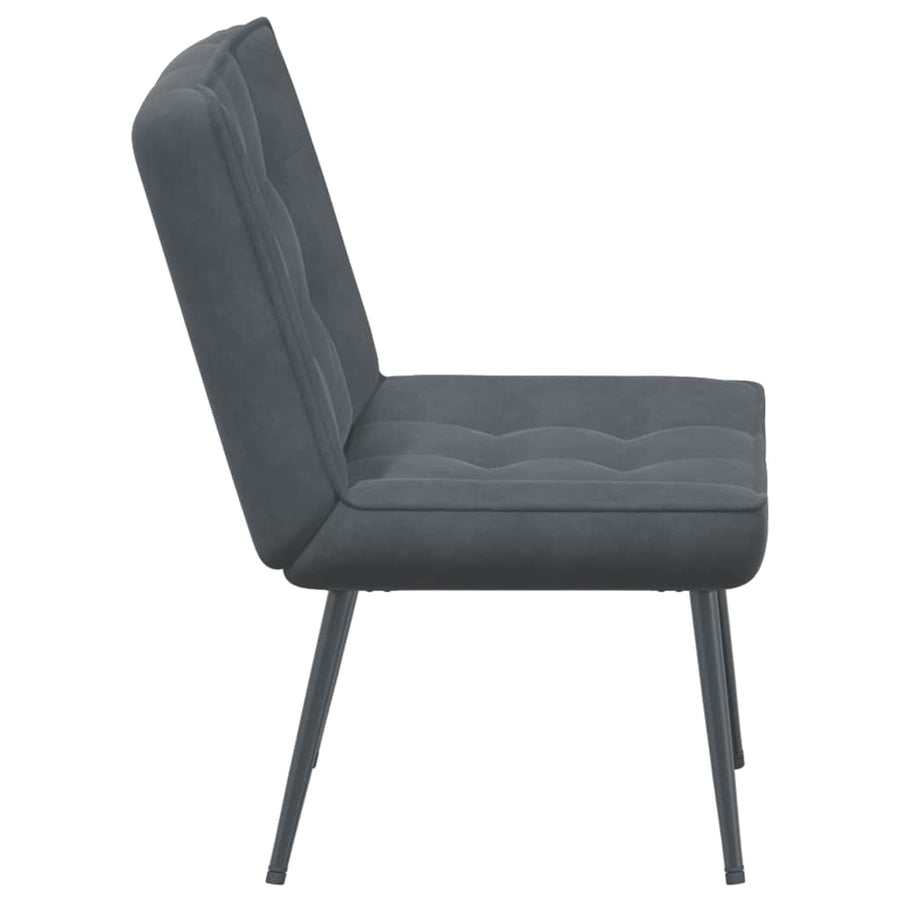 Relaxstoel 64x74x84 cm fluweel donkergrijs