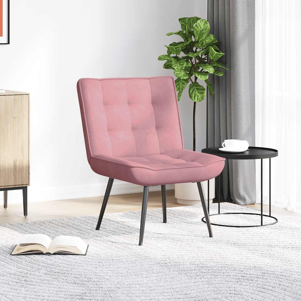 Relaxstoel 64x74x84 cm fluweel roze