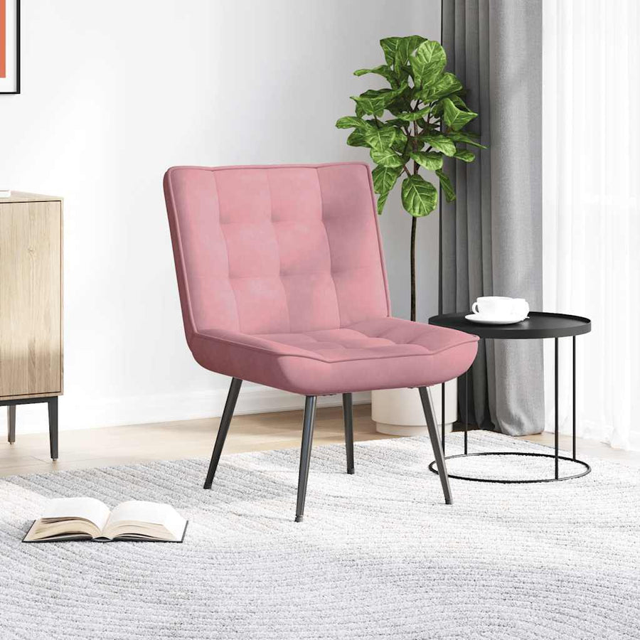 Relaxstoel 64x74x84 cm fluweel roze
