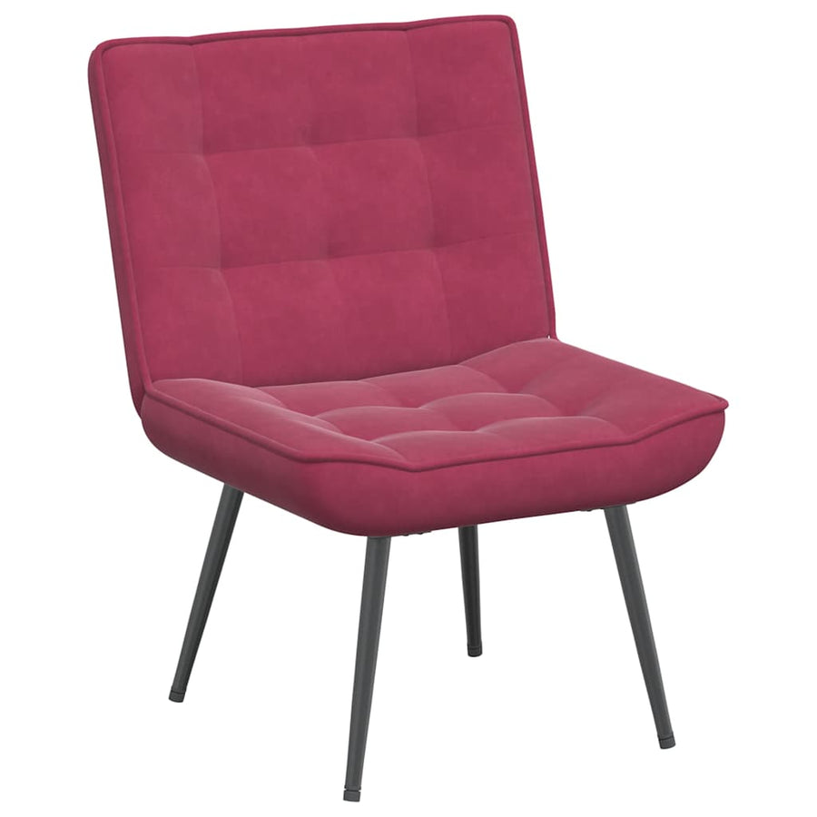 Relaxstoel 64x74x84 cm fluweel wijnrood
