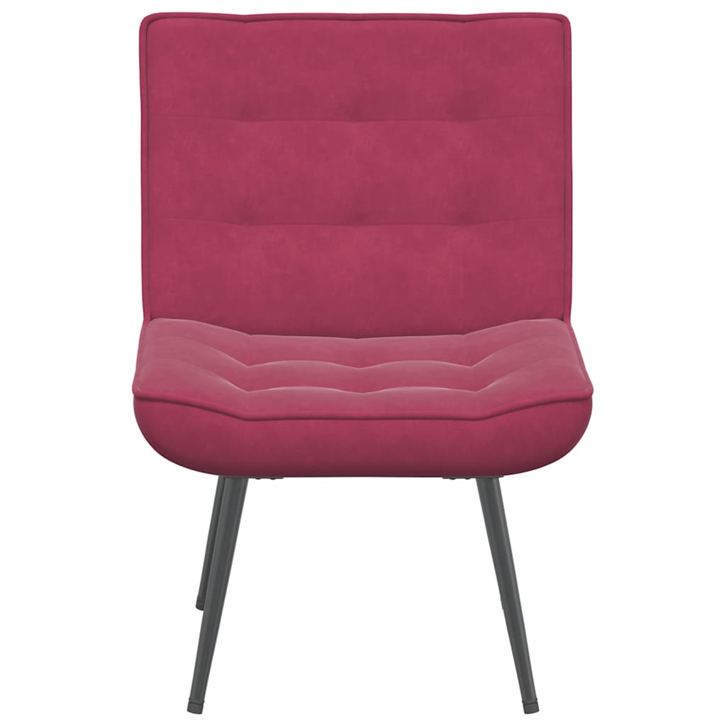 Relaxstoel 64x74x84 cm fluweel wijnrood