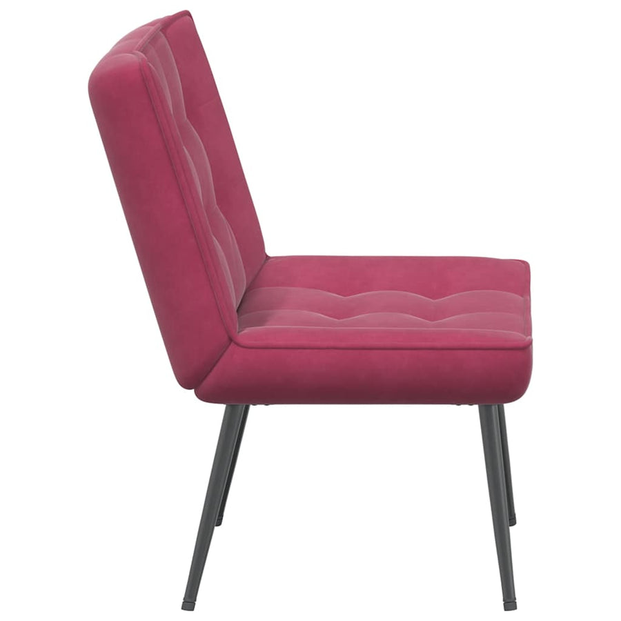 Relaxstoel 64x74x84 cm fluweel wijnrood