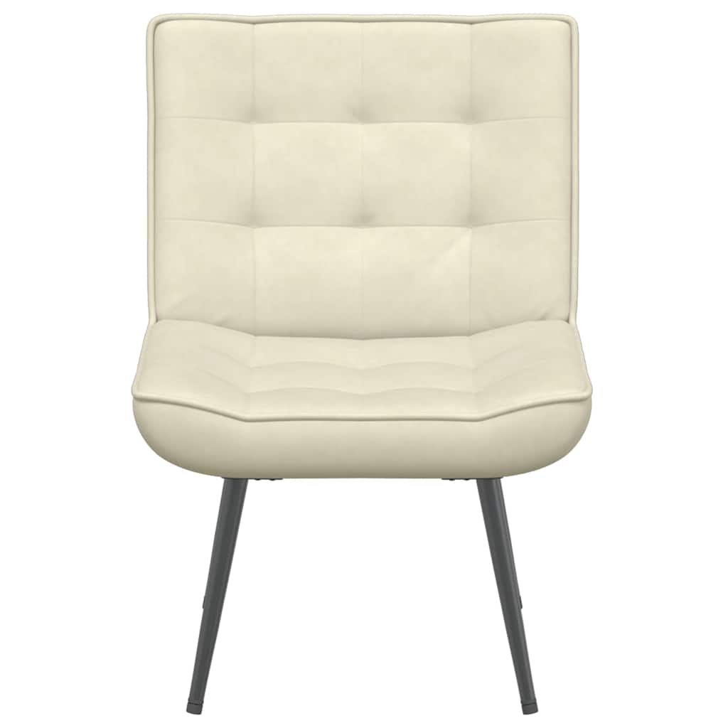 Relaxstoel 64x74x84 cm fluweel crèmekleurig