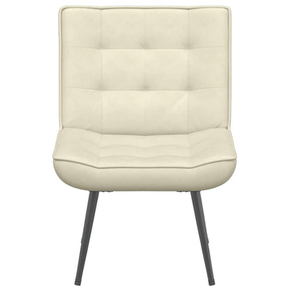 Relaxstoel 64x74x84 cm fluweel crèmekleurig