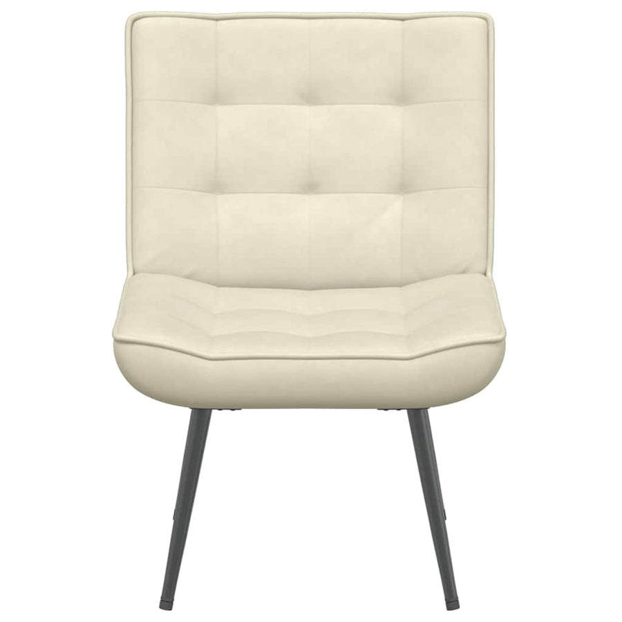 Relaxstoel 64x74x84 cm fluweel crèmekleurig