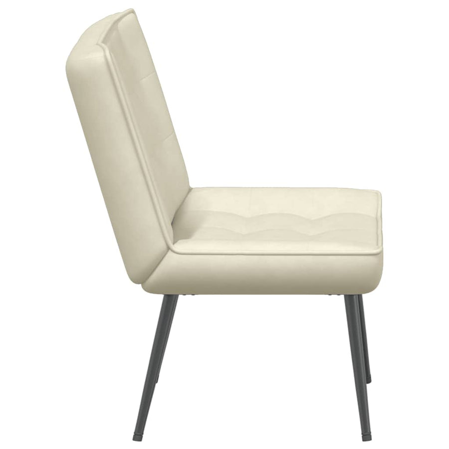 Relaxstoel 64x74x84 cm fluweel crèmekleurig