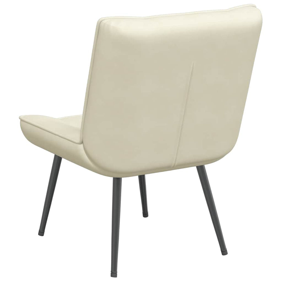 Relaxstoel 64x74x84 cm fluweel crèmekleurig