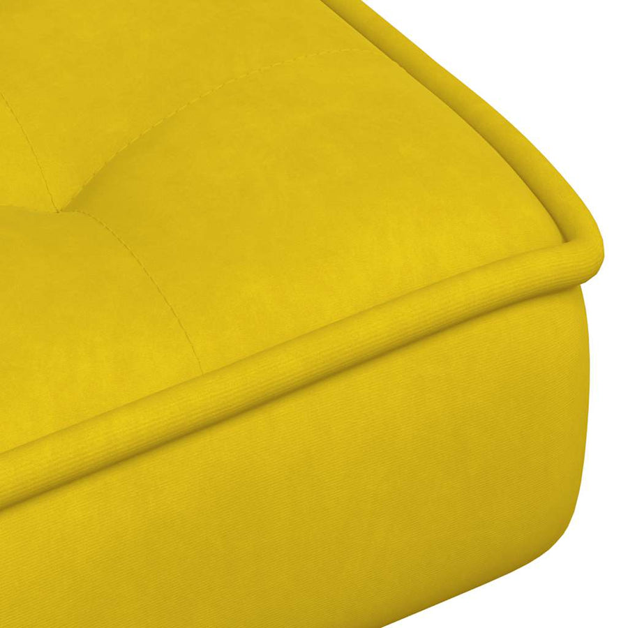 Relaxstoel met voetenbank fluweel geel