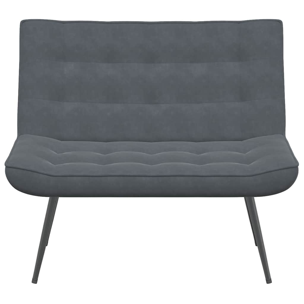 Bankje 110x74x84 cm fluweel donkergrijs