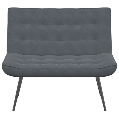 Bankje 110x74x84 cm fluweel donkergrijs